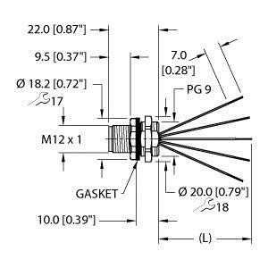 Turck Efsbg-A5.500.2-2 Actuator and Sensor Receptacle, Front Mount Turck Efsbg-A5.500.2-2 Actuator and Sensor Receptacle, Front Mount