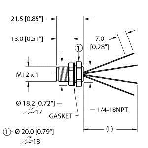 Turck Efsbq-A4.400.2-2 Actuator and Sensor Receptacle, Front Mount