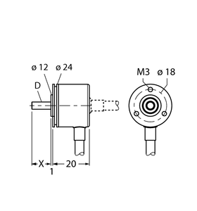 Turck Ri-01T4F1-2A100-C Encoder 1545768 Turck Ri-01T4F1-2A100-C Encoder 1545768