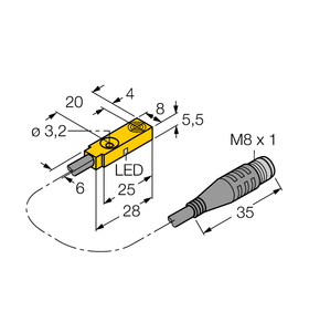 Turck Bi2-Q5.5-Ap6X-0.2-Psg3F Inductive 1613087