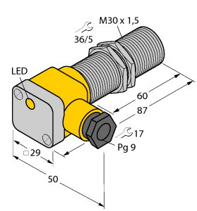 Turck Bi10U-Eg30Sk-An6X Inductive Sensor, With Increased Switching Distance, uprox