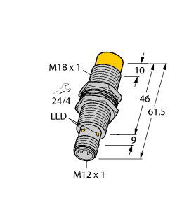 Turck Ni12U-Em18-An6X-H1141/S395/S1589 Inductive Sensor, uprox Turck Ni12U-Em18-An6X-H1141/S395/S1589 Inductive Sensor, uprox