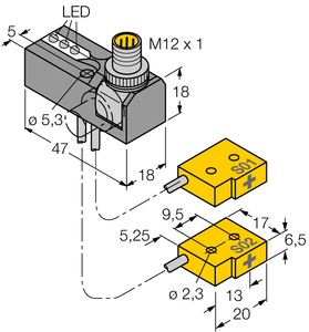 Turck Ni2-Q6.5-0.16-Bds-2Ap6X3-H1141/S34 Inductive 1650110