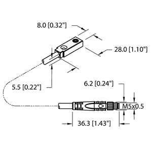 Turck Ni3.5-Q5.5-An6X-0.3-Vsg3M Inductive 4613681