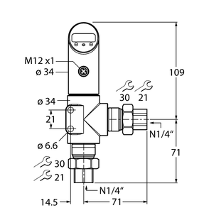 Turck Ps001D-502L-Li2Upn8X-H1141 Pressure 6834126