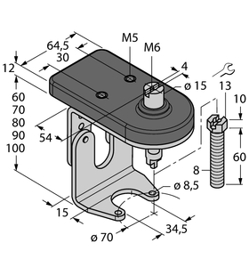 Turck Bts-Dsu35-Zf07-M8 Sensor Accessories 6901127