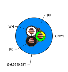 Turck Blu,Pvc,1Stpx16+1X16,S-Df,Itc Bulk Cable RF51327