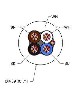 Turck Wht,Tpv,4X22,S-Df Bulk Cable RF51358