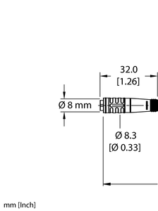 Turck Pkg 4-5 Cordsets U2503-18