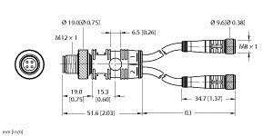 Turck Vbrs 4.4-2Pkg 3M-8/8 Daisy chain