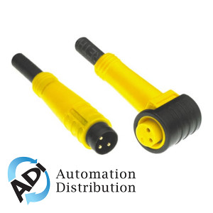 Turck Pkw 3Z-0.3-Psg 3/S90 Double-ended Cordset, Right angle Female Connector to Straight Male Connector 777000614 Turck Pkw 3Z-0.3-Psg 3/S90 Double-ended Cordset, Right angle Female Connector to Straight Male Connector 777000614