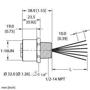 TURCK Rkfv 6B6-2M/14.5/Npt Receptacles U-04950