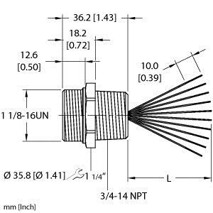 Turck Rsf 106-0.3M/14.75/Npt Turck Rsf 106-0.3M/14.75/Npt