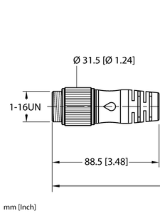 Turck Rsm 76-10M Cordsets U2-00108