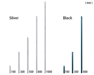 Patlite POLE22-0100ANK 22mm diameter aluminum pole, 100mm long, no threads, black Patlite POLE22-0100ANK 22mm diameter aluminum pole, 100mm long, no threads, black