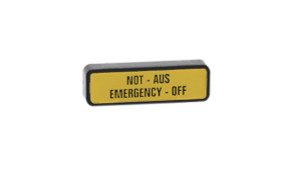 Sprecher + Schuh KT9-HTFCRY Emergency Off Legend Plate PN-517880
