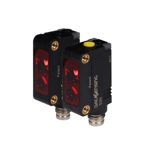 Datasensing Red LED emission Through Beam Transmitter and receiver single trimmer Light Output NPN Connector M8 4P