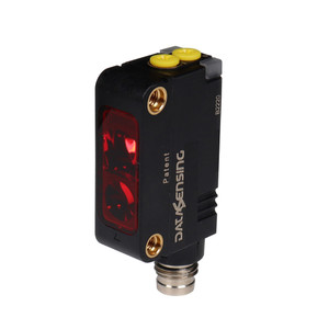 Datasensing Red LED emission Diffused narrow beam short distance 200mm double trimmer Adj + L/D PNP Connector M8 4P