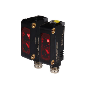 Datasensing Red Laser emission Through Beam Transmitter and receiver Push Button Teach in IO-Link Connector M8 4P