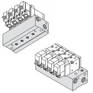 SMC SS3YJ5-40R-05-01 SYJ500 Series 3Port Solenoid Valve Rubber Seal Manifold For External Pilot Type 40R