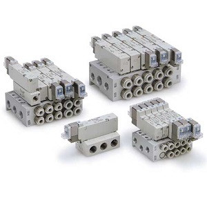 SMC 25A-VQZ1151-5L1-01 25A-VQZ1000 Series Compatible With Secondary Batteries 5 Port Solenoid Valve Base Mounted Plug Lead Unit