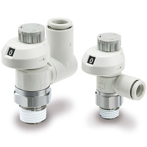 SMC AS2201FSM-N01-07S AS-FSM/FSC Series Speed Controller With Indicator Elbow Type/Universal Type Body Size 2