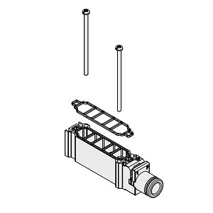 SMC JSY31M-38-1A-C6 Individual SUP/EXH Spacer For JSY1000/3000/5000 Series