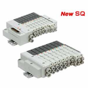 SMC SS5Q13-04LD1-DS-Q SQ1000 Series 5 Port Solenoid Valve Plug-In Unit Manifold