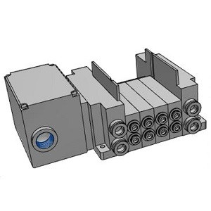 SMC SS5Y5-10TC-04DS-C6 SY3000/5000/7000 Series 5 Port Solenoid Valve Plug-in Connector Connecting Base Terminal Block Box (Spring Type) Type 10/11