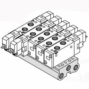 SMC SS5YJ7-20-06-00N SYJ7000 Series 5Port Solenoid Valve Body Ported Manifold Type 20