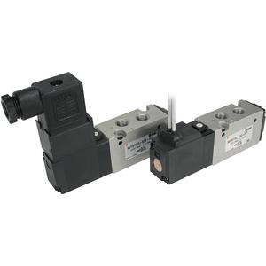 SMC VFS1320-5E-01T VFS1000 Series 5 Port Pilot Operated Solenoid Valve, Metal Seal, Body Ported