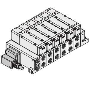 SMC VV5QC51-1203NLD2 VQC5000 Series 5 Port Solenoid Valve Base Mounted Plug-in Unit Lead Wire Kit