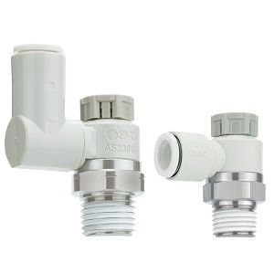 SMC AS2211FC-N01-07SA AS-FM/FC Series Speed Controller With One-touch Fittings Elbow Type/Universal Type Push-lock Type Body Size 2