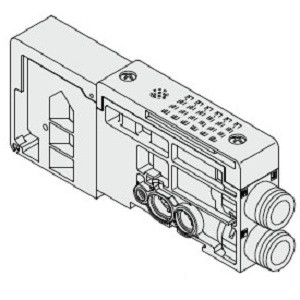 SMC SSQ1000-PR-3-C8-R SUP/EXH Block For SQ1000 Series