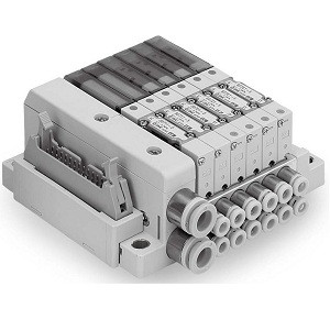 SMC SS0751-03C4C6PDC-S S0700 Series Slim Compact Plug-in Manifold Bar Base P Kit (Flat Ribbon Cable) Manifold