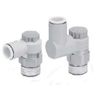 SMC 10-AS1211FG-M5-23 10-AS-FG Series Clean Series Push-lock Type Speed Controller With One-touch Fitting Stainless Steel Type (Elbow/Universal) Body Size 1