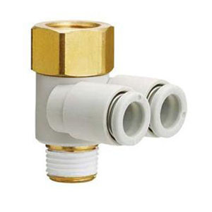 SMC KQ2ZF08-02A KQ2ZF Series Metric Size One-touch Fittings Branch Universal Female Elbow With Sealant