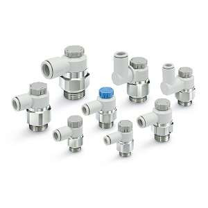 SMC AS3211FG-G02-08A AS-FG Series Speed Controller With One-touch Fitting Stainless Steel Type Elbow Type/Universal Type Body Size 2·3·4