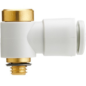 SMC 10-KQ2VS04-M5N 10-KQ2VS Series Clean Series Metric Size One-touch Fittings Hexagon Socket Head Universal Male Elbow(Gasket Seal)