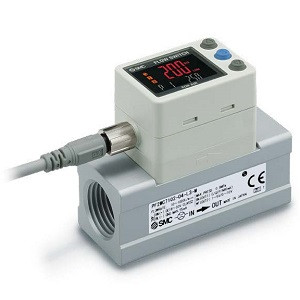 SMC PF2MC7501-N04-LN PF2MC7 Series 3-Color 3-Screen IO-Link Compatible Display Digital Flow Switch