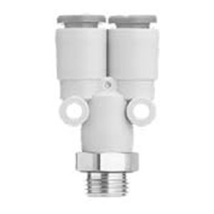 SMC KQ2U07-34NP KQ2U Series Inch Size One-touch Fittings Branch "Y" With Face Seal