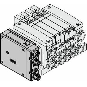 SMC VV5QC11-08C4SDAN VQC1000 Series 5 Port Solenoid Valve Base Mounted Plug-in Unit How to Order Manifold EX260
