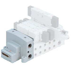 SMC VV8018-02T-FD0-W1 VSS8-2/VSR8-2/VSS8-4/VSR8-4 Series 5 Port Solenoid Valve Conforms To ISO 15407-2 Standard Plug-in Type Manifold F Kit (D-sub Connector)