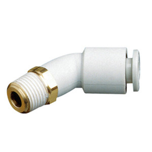 SMC - KQ2K11-37AS - Push-In to Push-In Pneumatic Tubing Fitting - Body Material STANDARD TUBING, WITH THREAD SEALANT, 2 Ports, 3/8 in Compatible Tube Outer Diameter