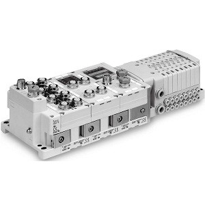 SMC SS0750-09C4SD6Q2N S0700 Series 5 Port Solenoid Plug-in Type Stacking Base S Kit (Serial Transmission) EX600 (For Input/Output) Serial Transmission System (Fieldbus System) Manifold