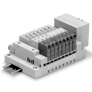 SMC SS5V2-W16S0D-08B-N9 SV Series EX500 (Gateway Decentralized System (64 Points)) Serial Transmission System Manifold Cassette Base