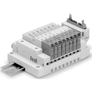 SMC SS5V2-16PD1-05B-C6 SV Series Flat Ribbon Cable Connector Manifold Cassette Base