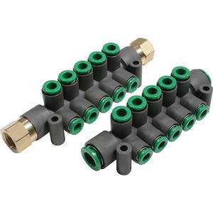 SMC KRM12-08-03-10 KRM Series FR One-touch Fittings Manifold, Flame Resistant (Equivalent to UL-94 Standard V-0)