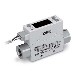 SMC PFM725-01-F-Z-X300 PFM7-X300 Series Low Particle Generation 2-Color Display Digital Flow Switch Rated Flow Range