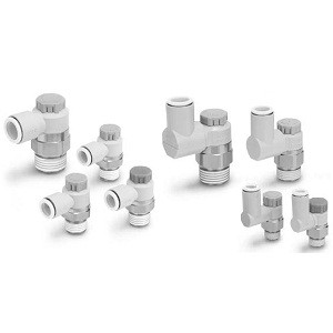 SMC 10-AS1201F-U10/32-07A 10-AS-F Series Clean Series Push-lock Type Speed Controller With One-touch Fitting Elbow Type/Universal Type Body Size 1